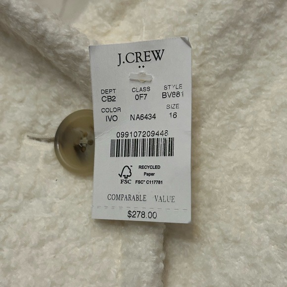 New with tags JCrew dressy coat size 16 - Picture 2 of 6